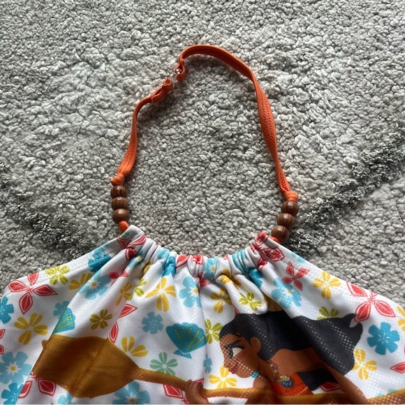Disney Moana Two Piece Swimsuit bikini bathing suit halter skirt skirt 7 / 8 - Picture 9 of 10